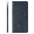 Magnet Strap dėklas-piniginė iPhone 13 Pro Max – mėlynas