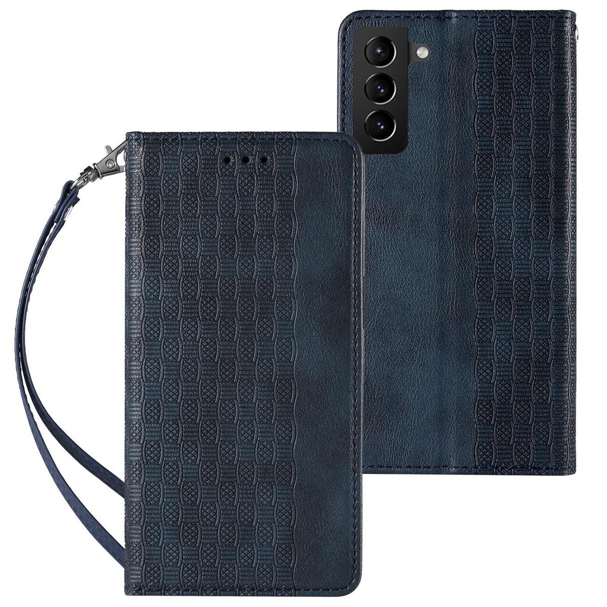 Magnet Strap dėklas-piniginė Samsung Galaxy S22+ – mėlynas -- Samsung Galaxy S22+