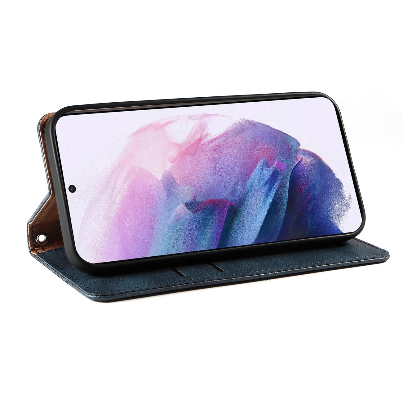 Magnet Strap dėklas-piniginė Samsung Galaxy S22+ – mėlynas -- Samsung Galaxy S22+