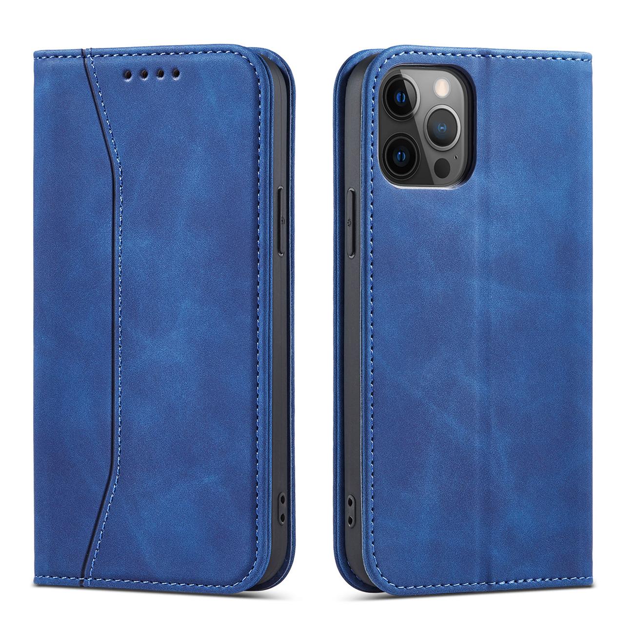 Magnet Fancy dėklas iPhone 12 Pro Max – mėlynas -- iPhone 12 Pro Max