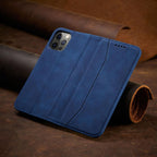 Magnet Fancy dėklas iPhone 12 Pro Max – mėlynas -- iPhone 12 Pro Max