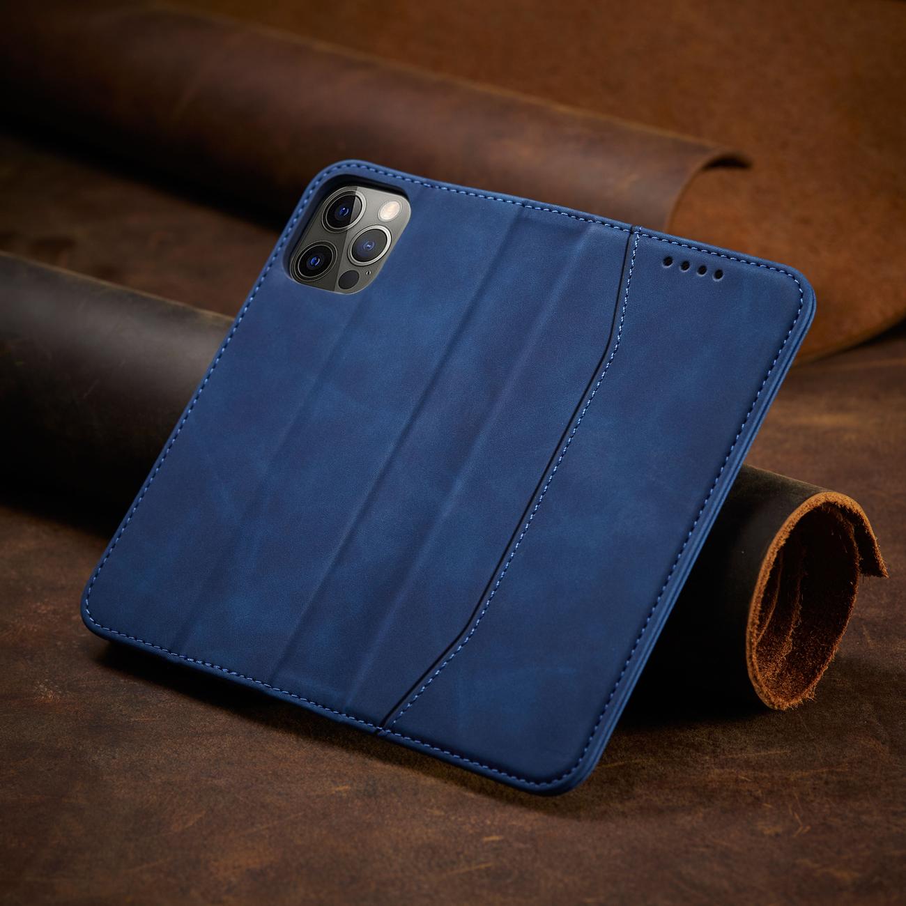Magnet Fancy dėklas iPhone 12 Pro Max – mėlynas -- iPhone 12 Pro Max