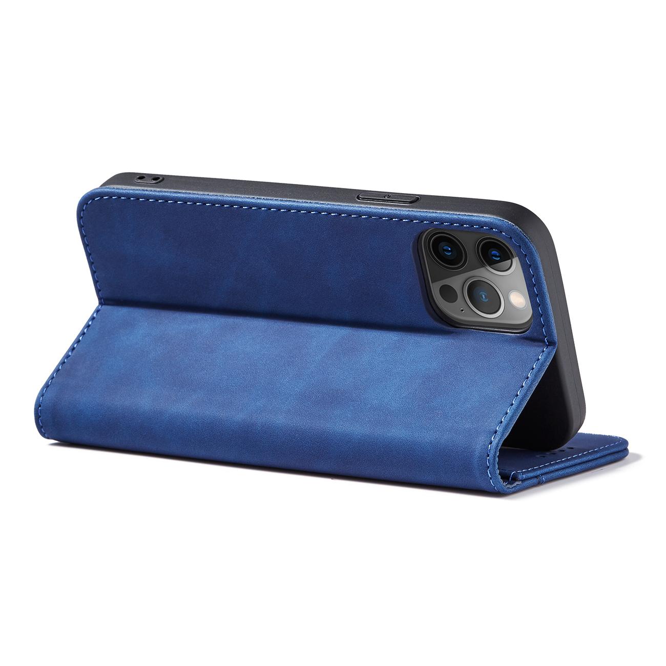Magnet Fancy dėklas iPhone 12 Pro Max – mėlynas -- iPhone 12 Pro Max