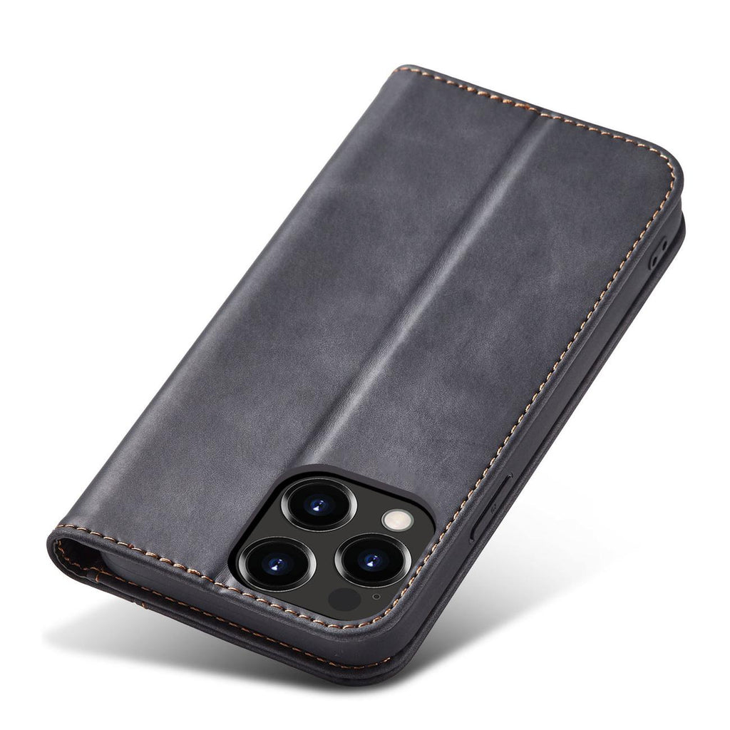 Magnet Fancy dėklas iPhone 13 Pro Max – juodas, piniginė