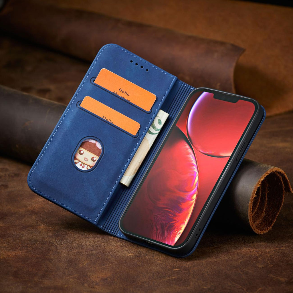 Magnet Fancy dėklas iPhone 13 Pro Max – mėlynas