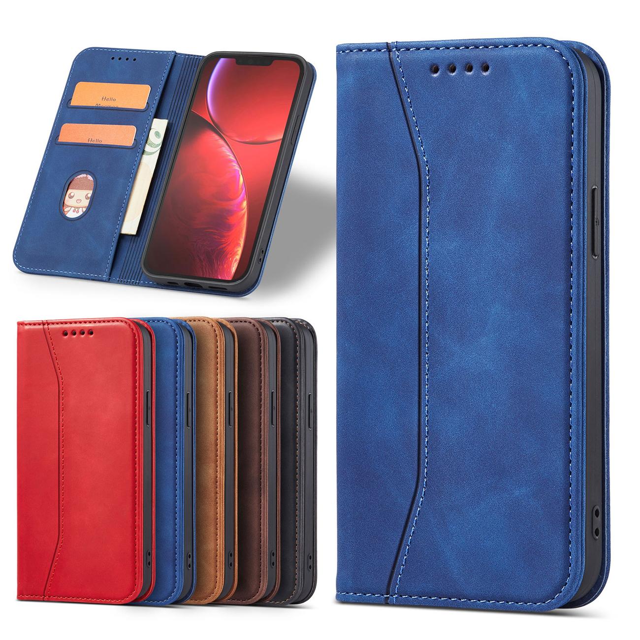 Magnet Fancy dėklas iPhone 13 Pro Max – mėlynas