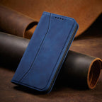 Magnet Fancy dėklas iPhone 13 Pro Max – mėlynas