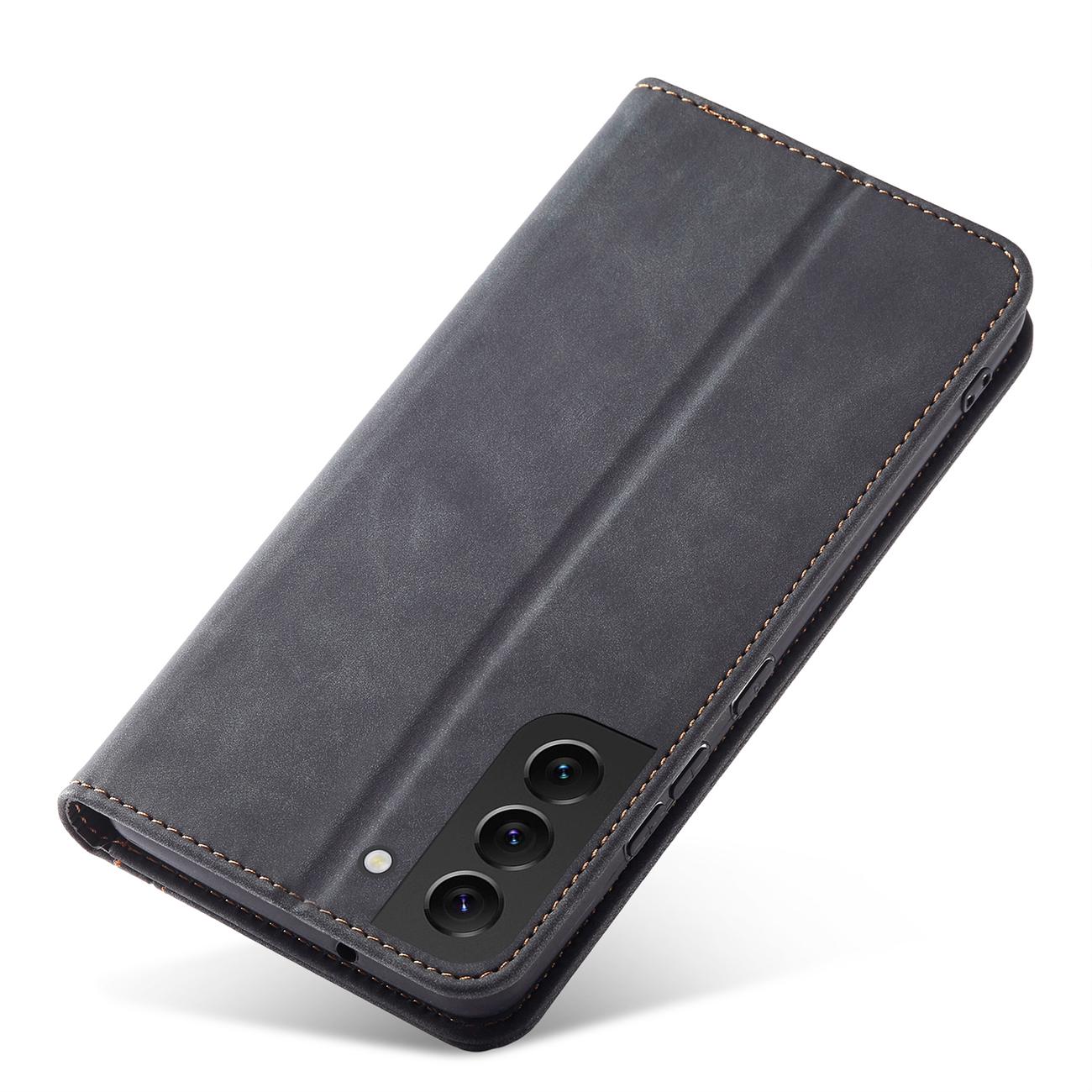 Magnet Fancy Case dėklas Samsung Galaxy S22+ – juodas -- Samsung Galaxy S22+