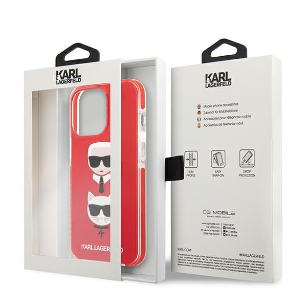 Karl Lagerfeld dėklas iPhone 13/13 Pro – raudonas