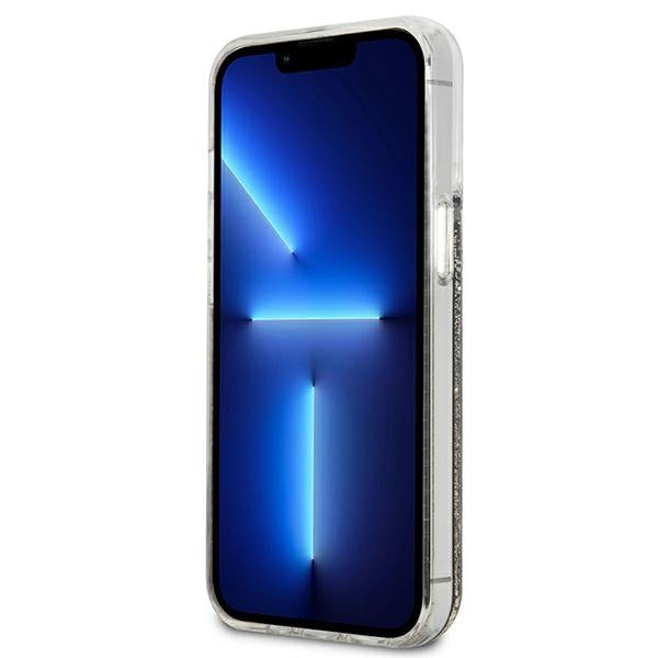Karl Lagerfeld Liquid Glitter dėklas iPhone 13 Pro Max – juodas