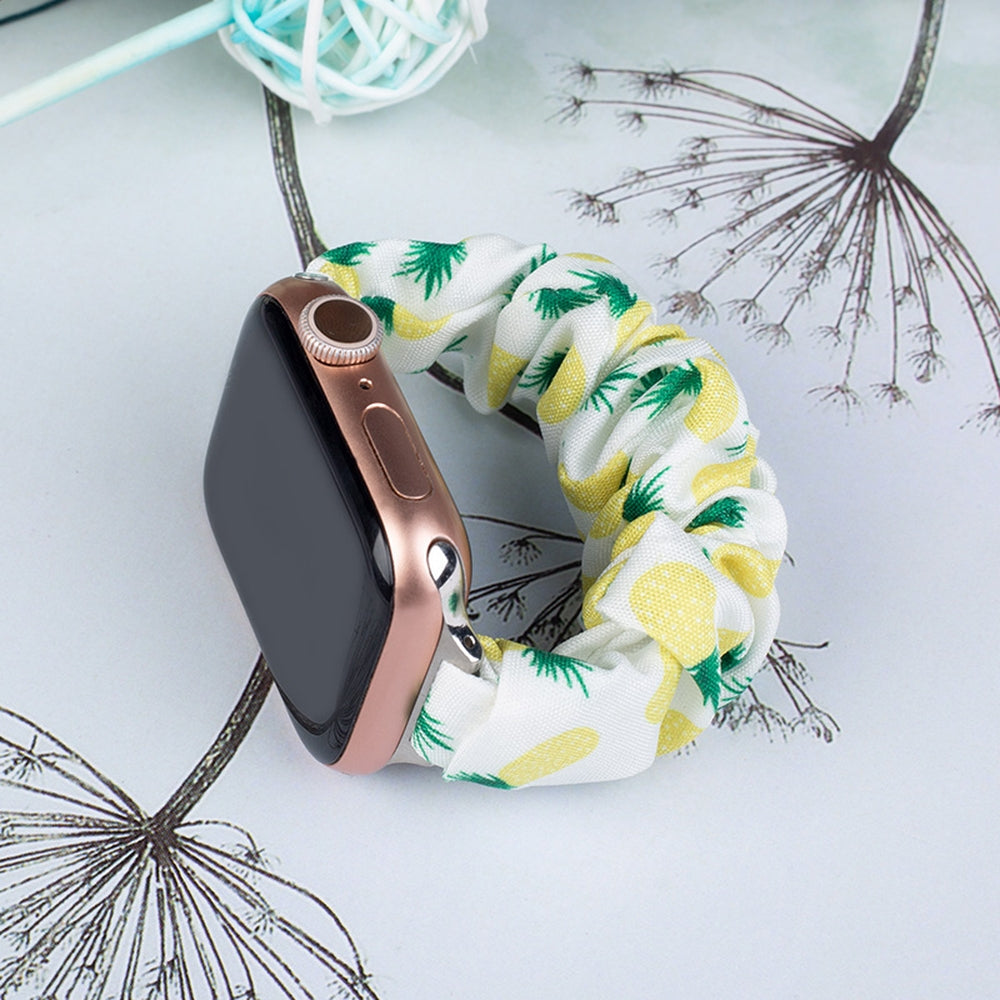 Tekstilinis dirželis Apple Watch 38/40/41mm apyrankė guminė juosta - ananasas -- Apple Watch