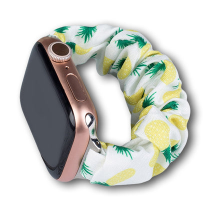 Medžiaginis dirželis Apple Watch 42/44/45 mm – smėlinis su ananasais