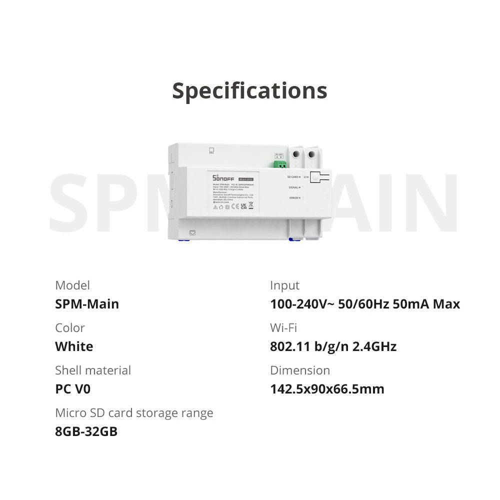 Sonoff SPM-Main išmanusis jungiklis Wi-Fi / Ethernet energijos matuoklis -- Uncategorized