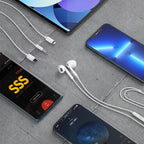 Dudao į ausis įdedamos ausinės su 3,5 mm mini lizdo jungtimi balta (X14PRO)