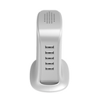 Dudao USB įkroviklis A5EU 5x USB su integruotu EU maitinimo laidu - baltas