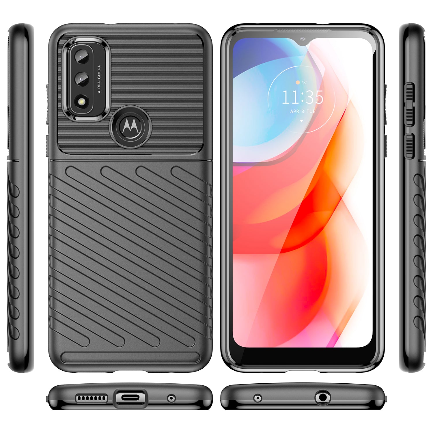 Thunder Case lankstus armored dangtelis Motorola Moto G Play 2022 juodas -- Cell phone cases and covers