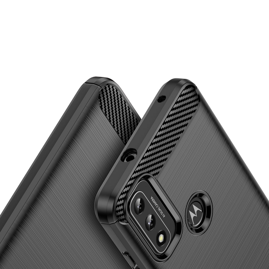 Carbon Case Flexible Cover Sleeve Motorola Moto G Play 2022 juoda -- Cell phone cases and covers