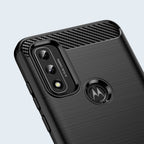 Carbon Case Flexible Cover Sleeve Motorola Moto G Play 2022 juoda -- Cell phone cases and covers