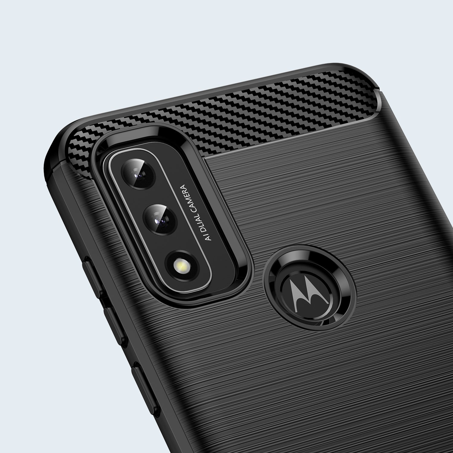 Carbon Case Flexible Cover Sleeve Motorola Moto G Play 2022 juoda -- Cell phone cases and covers