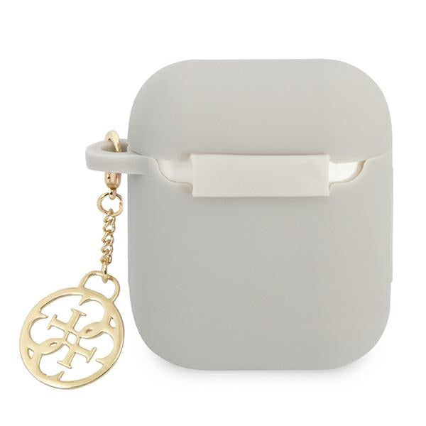 Guess silikoninis dėklas AirPods 1/2 – pilkas