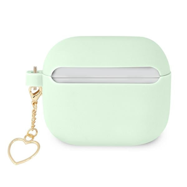 Guess silikoninis dėklas AirPods 3 – žalias, širdelė