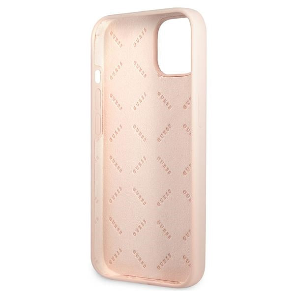 Guess silikoninis dėklas iPhone 13 – rožinis