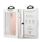 Guess silikoninis dėklas iPhone 13 mini – rožinis