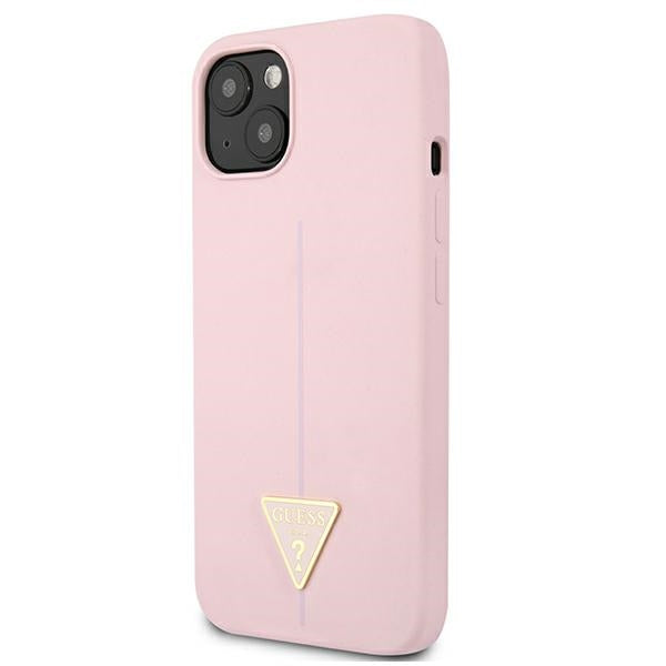 Guess Silicone Triangle dėklas iPhone 13 mini 5.4" – violetinis -- iPhone 13 Mini