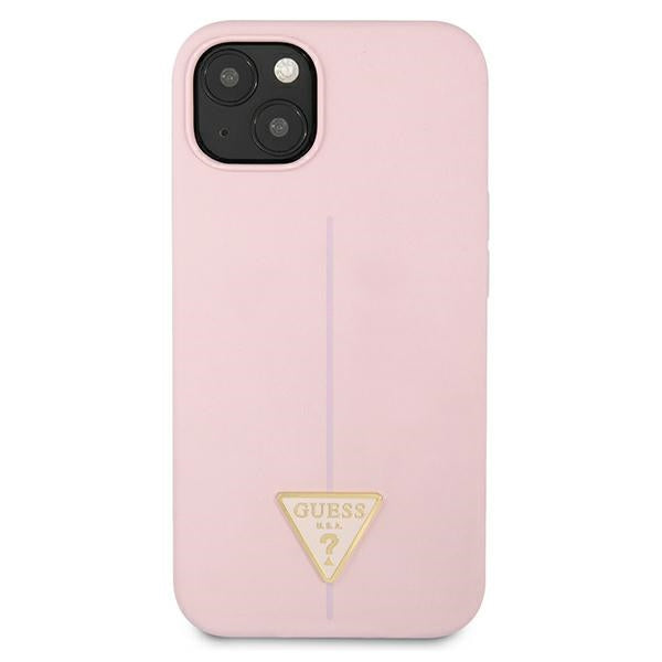 Guess Silicone Triangle dėklas iPhone 13 mini 5.4" – violetinis -- iPhone 13 Mini