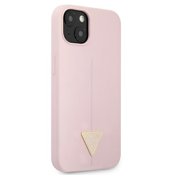 Guess Silicone Triangle dėklas iPhone 13 mini 5.4" – violetinis -- iPhone 13 Mini