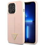 Guess silikoninis dėklas iPhone 13 Pro Max – rožinis