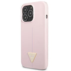 Guess GUHCP13XSLTGU iPhone 13 Pro Max 6.7" purpurinė / purpurinė kieta dėklas Silicone Triangle