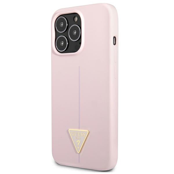 Guess GUHCP13XSLTGU iPhone 13 Pro Max 6.7" purpurinė / purpurinė kieta dėklas Silicone Triangle