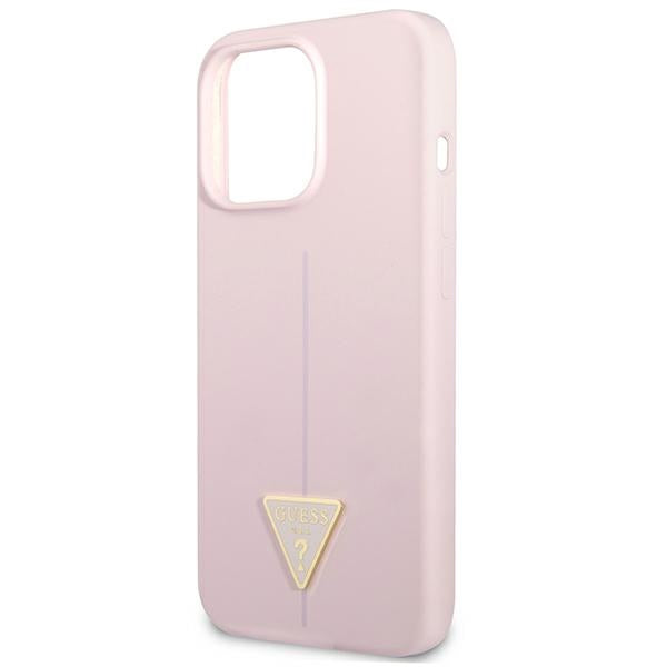 Guess GUHCP13XSLTGU iPhone 13 Pro Max 6.7" purpurinė / purpurinė kieta dėklas Silicone Triangle