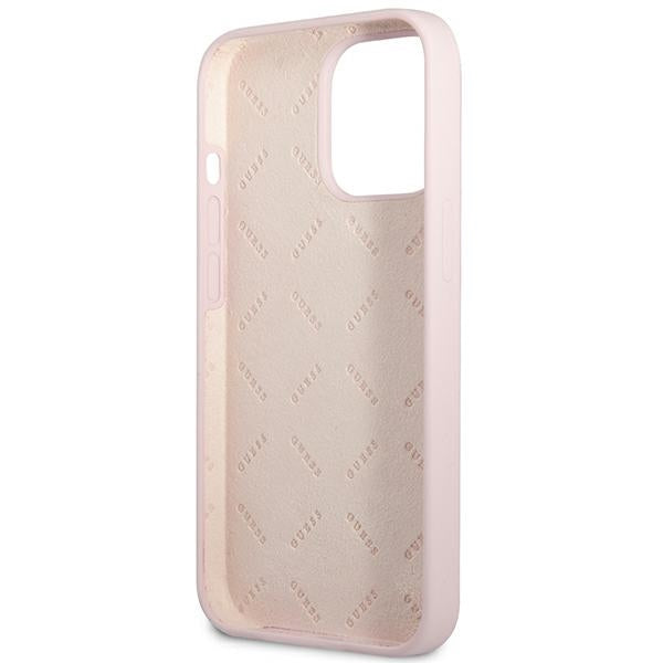 Guess GUHCP13XSLTGU iPhone 13 Pro Max 6.7" purpurinė / purpurinė kieta dėklas Silicone Triangle