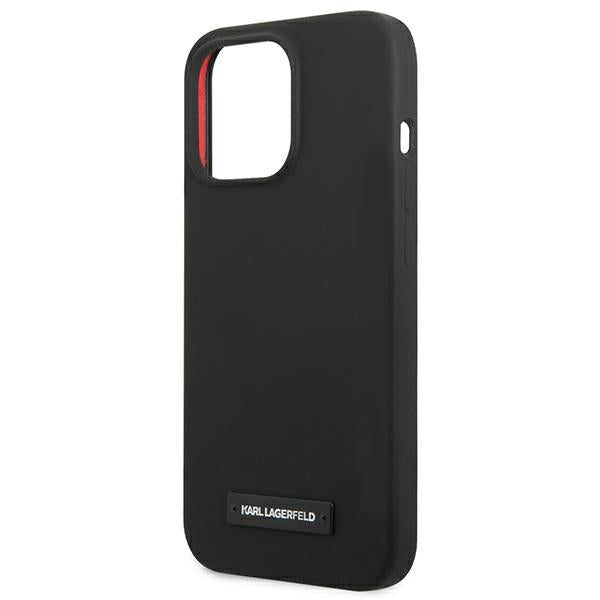 Karl Lagerfeld silikoninis dėklas iPhone 13/13 Pro – juodas