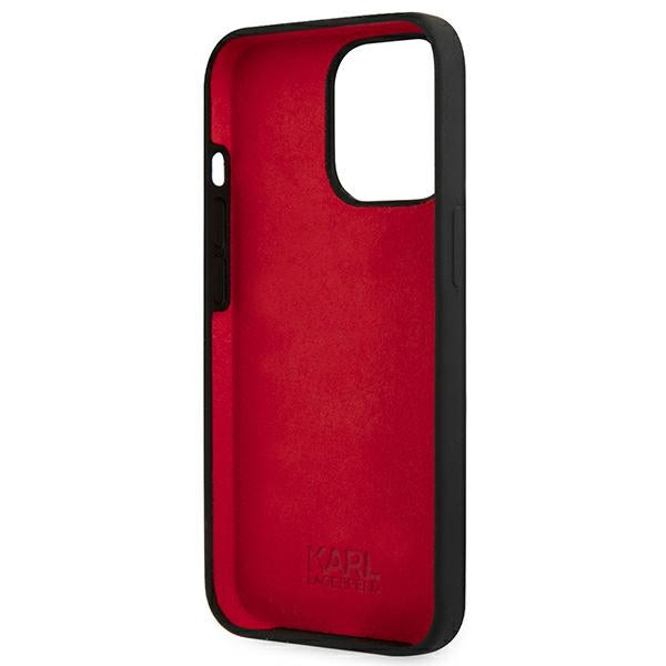 Karl Lagerfeld silikoninis dėklas iPhone 13/13 Pro – juodas