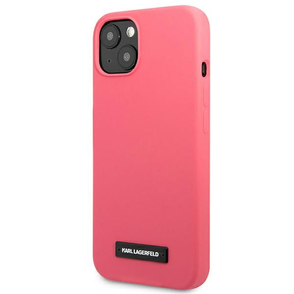 Karl Lagerfeld silikoninis dėklas iPhone 13/14/15 – fuksija