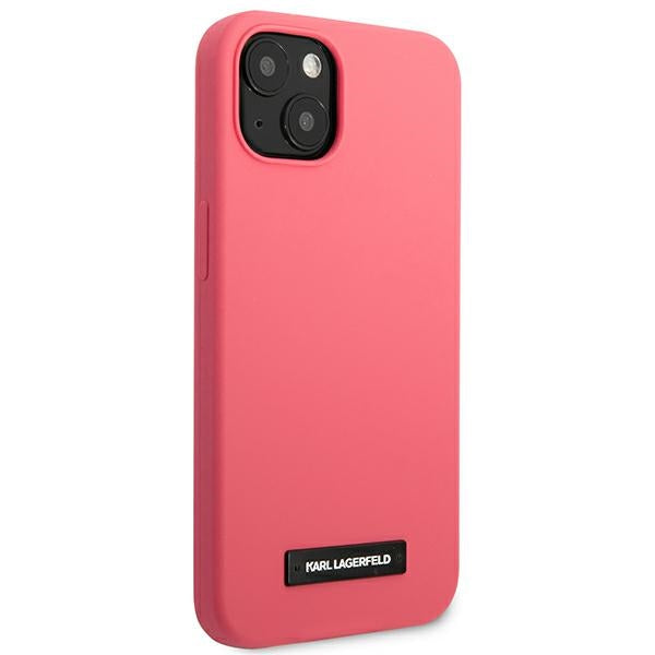 Karl Lagerfeld silikoninis dėklas iPhone 13/14/15 – fuksija