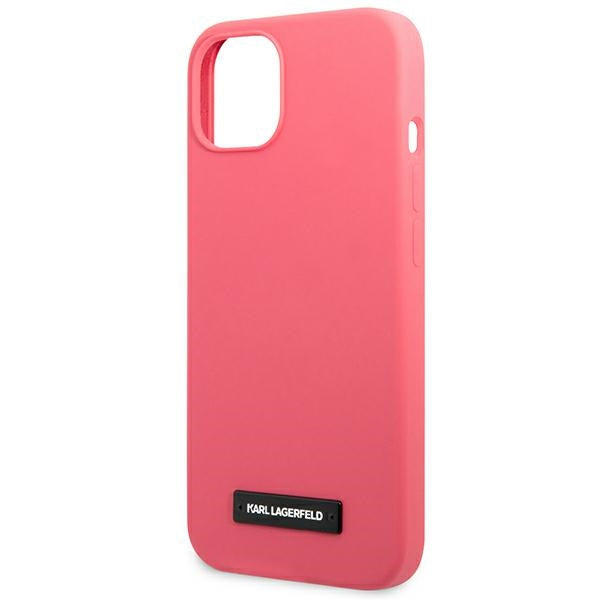 Karl Lagerfeld silikoninis dėklas iPhone 13/14/15 – fuksija