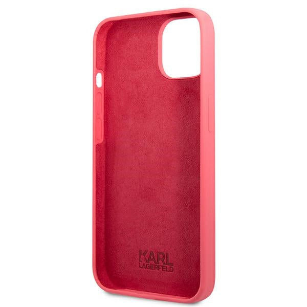 Karl Lagerfeld silikoninis dėklas iPhone 13/14/15 – fuksija