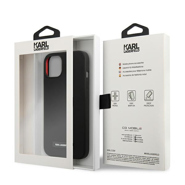 Karl Lagerfeld silikoninis dėklas iPhone 13 mini – juodas