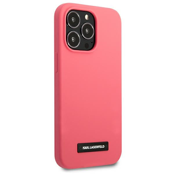 Karl Lagerfeld silikoninis dėklas iPhone 13 Pro Max – fuksija