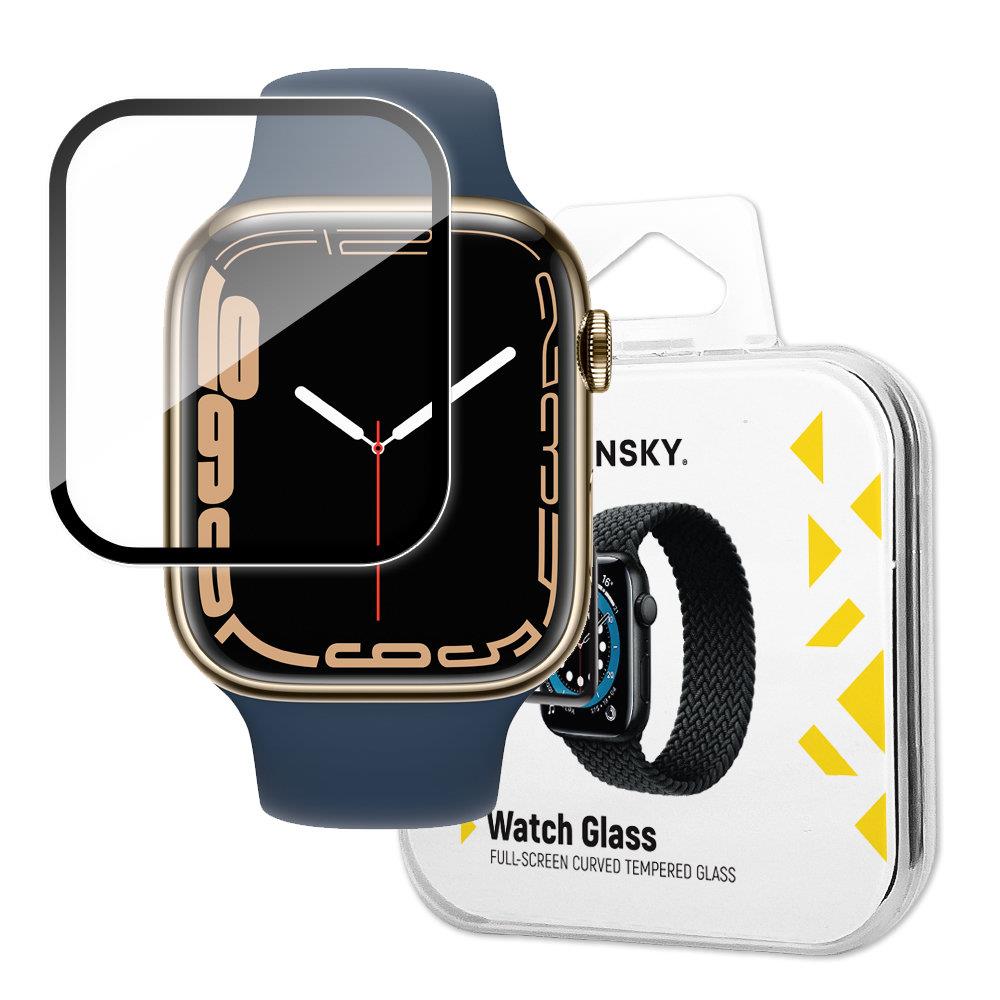 Wozinsky Watch Glass apsauginis stiklas Apple Watch 45 mm – juodas