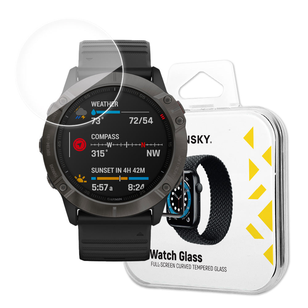 Wozinsky Watch Glass hibridinis stiklas Garmin Fenix 6X – skaidrus Pirmasis paveikslėlis