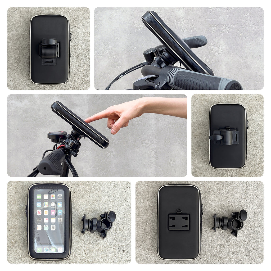 Wozinsky telefono laikiklis dviračiui ir moto – juodas -- Cell phone cases and covers