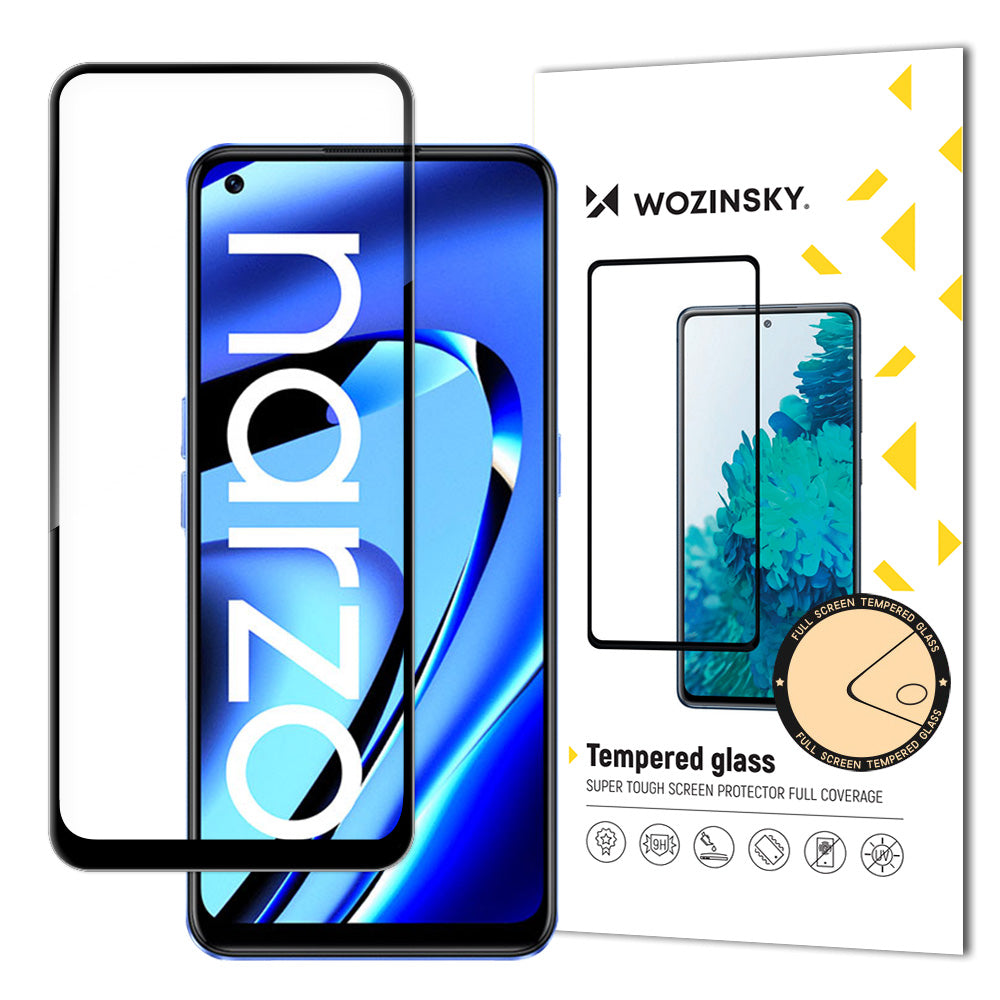 Wozinsky Full Glue grūdintas stiklas Realme Narzo 50A -- Realme Narzo 50A