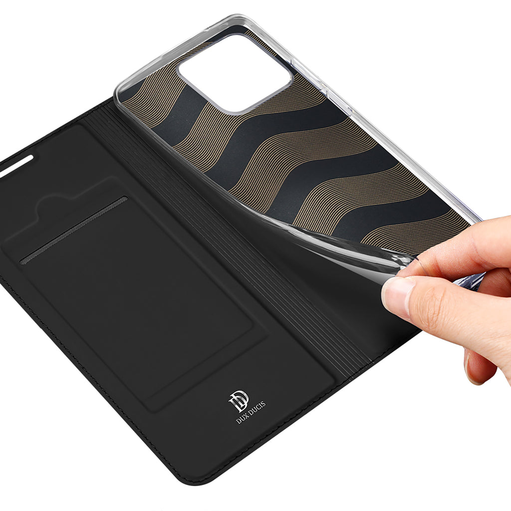 Dux Ducis Skin Pro atverčiamas dėklas Realme Narzo 50A – juodas -- Realme Narzo 50A