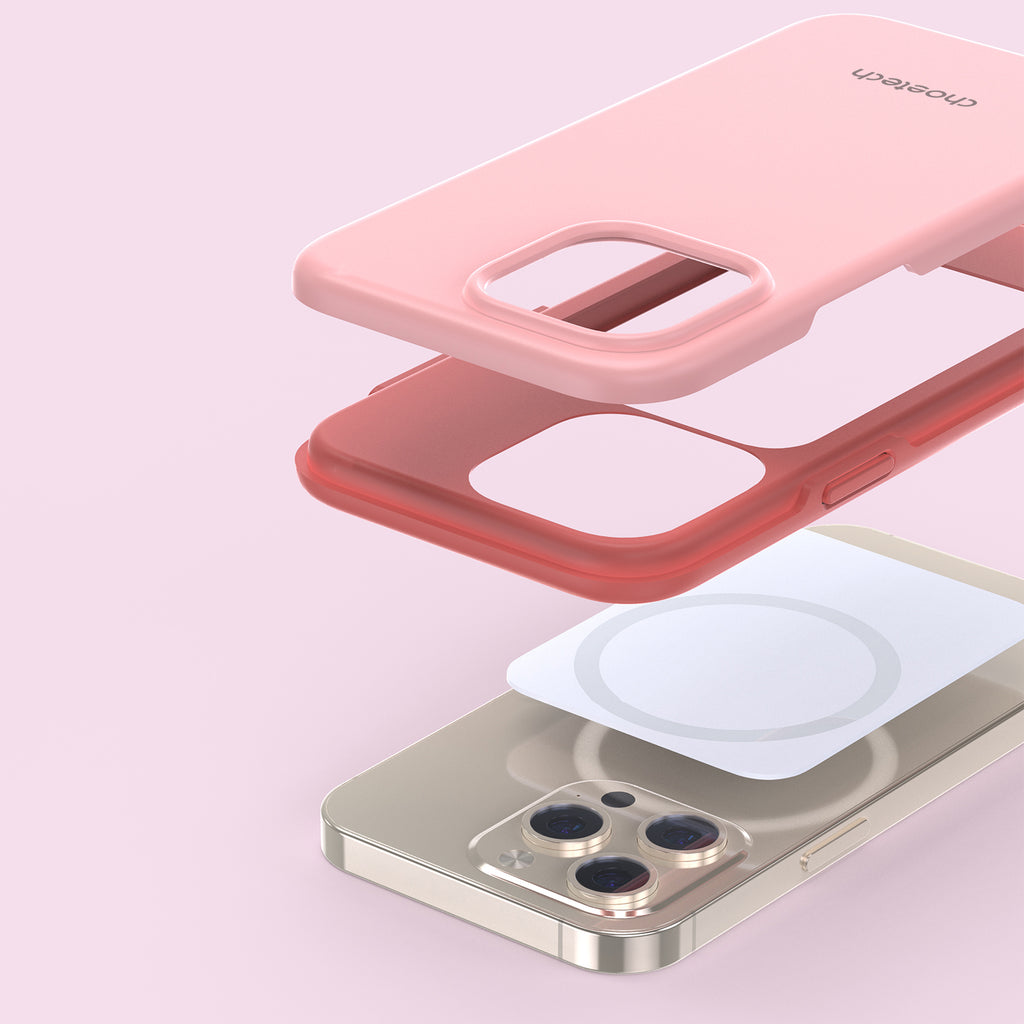 Choetech MagSafe dėklas iPhone 13 Pro – rožinis
