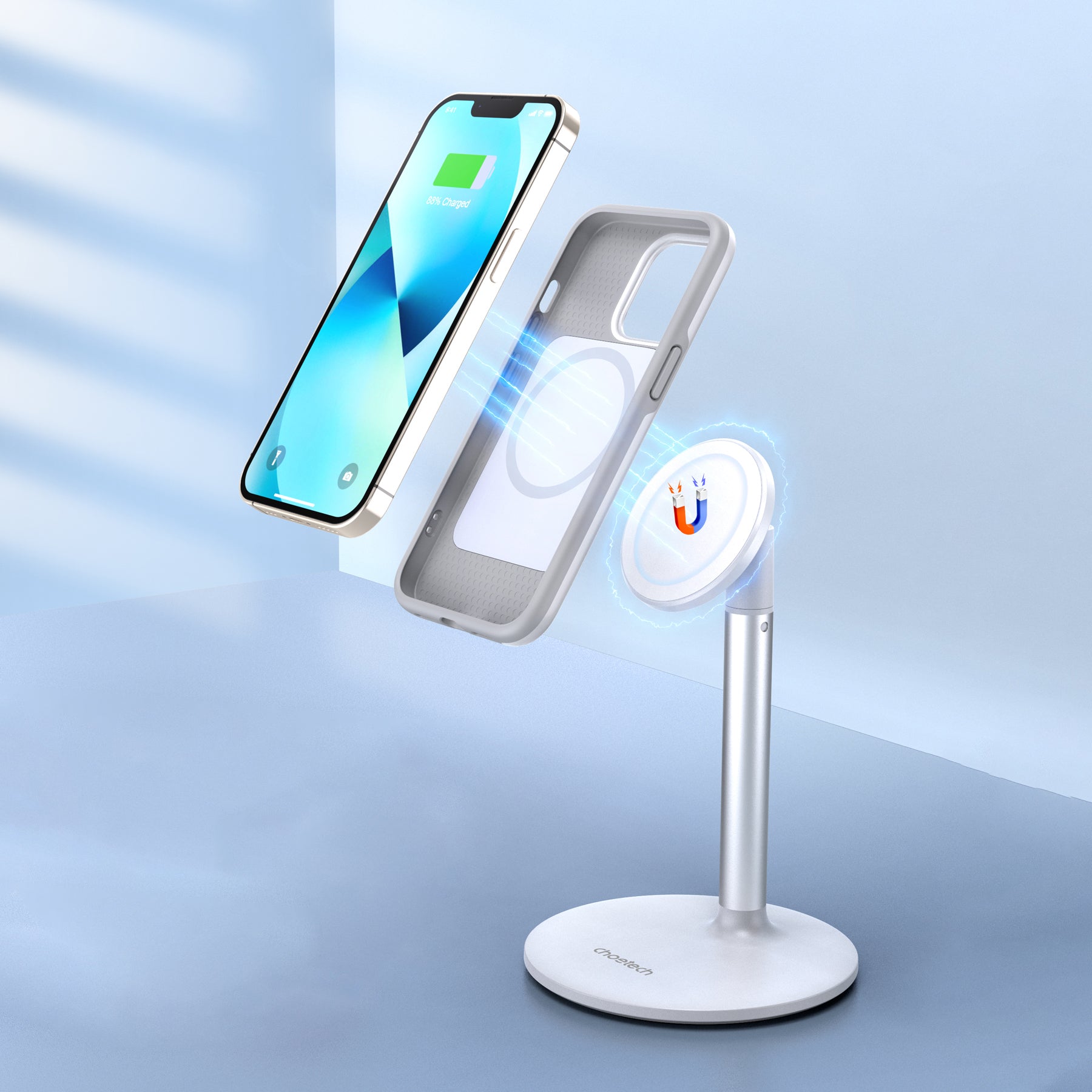 Choetech MagSafe dėklas iPhone 13 Pro Max – baltas